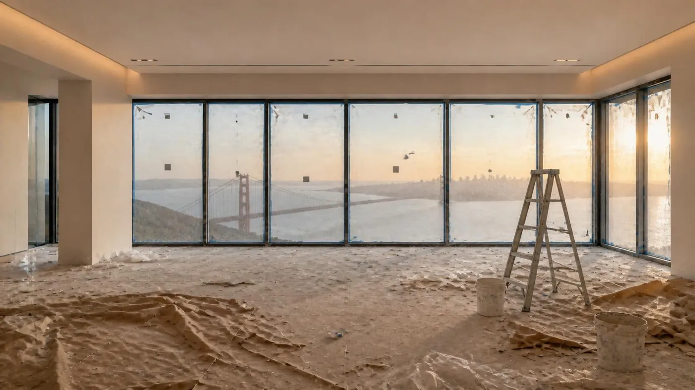 Construction: the same room at the end of construction